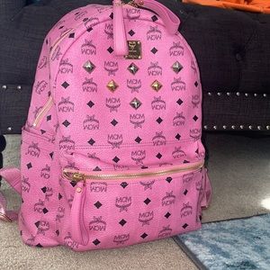 Authentic Medium Pink MCM Backpack